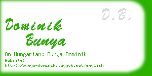 dominik bunya business card